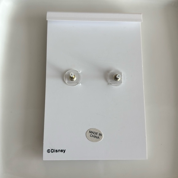 Disney Baublebar Minnie Mouse Gold tone with white bow stud earrings - Picture 2 of 2